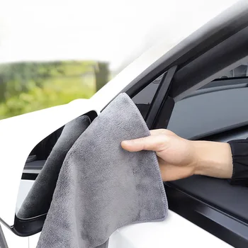 Кърпа за почистване на автомобила от коралов кадифе, двупластова велур, не линяющая, утолщенное кърпа за миене на колата