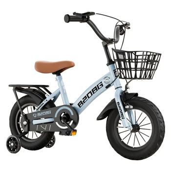 Лек велосипед с дисков спирачка за деца от 3-10 години, тренировъчно колело Flash, седалка с кошница на гърба на облегалката, 1 бр. със спици