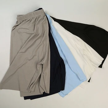 Летни мъжки бански Casul Soft Sleep Shorts, свободни шорти за почивка, удобни домашни къси панталони, панталони за сън, мъжки плувни пижами, бански