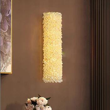 Луксозни кристални стенни лампи за салона на Хотел, декориране на стени в помещенията, Прикроватное led аплици