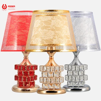 Модерна кристален настолна лампа в европейски Стил, Луксозни идеи, за Сватбени подаръци, Скъпа лампа за Спални, Начало Декор, Златна Лампа