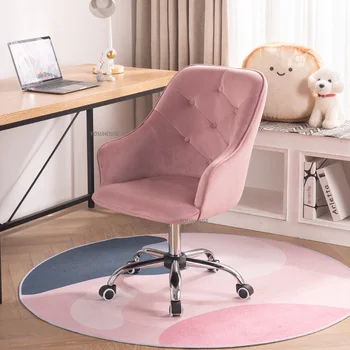 Модерни офис стол от вълнен за офис мебели Домашен удобно работно бюро и Столове за спални Отвличане на игралното стол с въртяща се облегалка КН