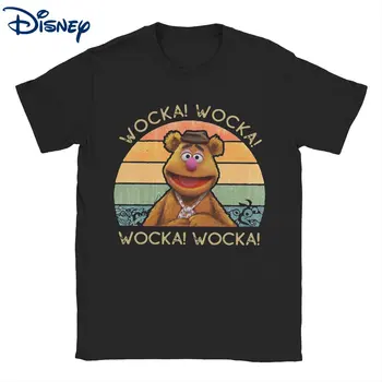 Мъжка тениска Disney Fozzie Wocka Bear Muppet Show, Дрехи от 100% Памук, Забавни Тениски с Кръгла Яка, Тениски Големи Размери