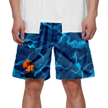 Мъжки плувни гащи, сексуална фантазия ежедневни удобни мъжки ежедневни панталони от кокосовата палма, плажни панталони, бански костюми, мъжки волейболни шорти