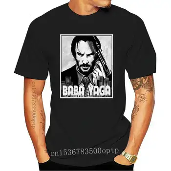 Нова Мъжка тениска John Фитил Keanu Reeves Baba Yaga От Черен Памук S-6XL