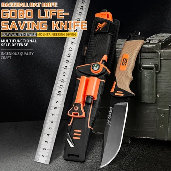 Нож Gb 1500 с фиксирано острие за военната подготовка на Високо качество за оцеляване на открито, Къмпинг, Лов, тактически джобни EDC Инструментални ножове