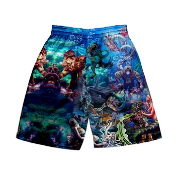 Плажни къси панталони Мъжки и дамски дрехи с 3D дигитален печат ежедневни панталони Моден тренд чифт панталони 17