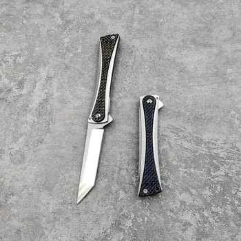 Сгъваем Джобен Нож D2 със Стоманени остриета и дръжка EDC Инструментален Нож за оцеляване в кампаниите на открито