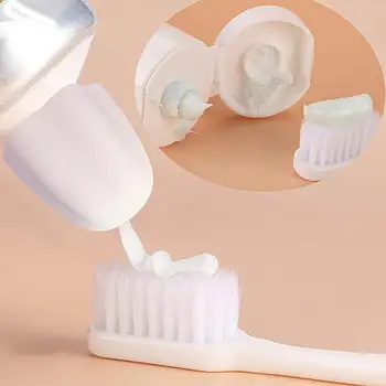 Сокоизстисквачка за паста за зъби за Еднократна употреба Автоматично Плик Опаковка на паста за зъби Форма на Цвете Силикагелевая Самозакрывающаяся капак за паста за зъби