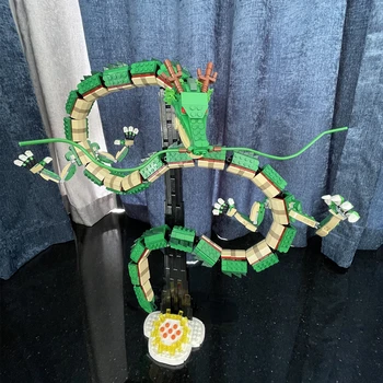 Строителен блок с фини частици MOC - Dragon Ball, те призовава дракон, играчка модел, подарък за рожден ден за момчета 