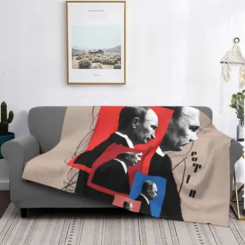 Флисовое одеало за Владимир Путин, топло фланелевое Одеяло за гърба, Одеало за легло, Одеало за диван