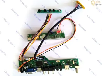 Шофьор инвертор LVDS LCD такса контролер конвертор Комплект монитори за 1920X1080 LTN184HT01-T02, съвместими с HDMI + VGA + AV + USB